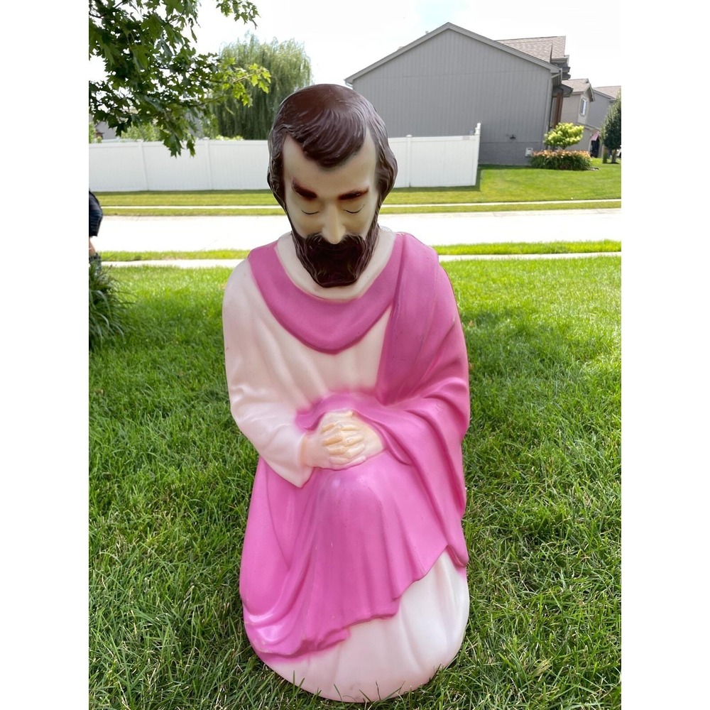 Joseph Nativity 27" Blow Mold Christmas Decor WITH LIGHT PLUG